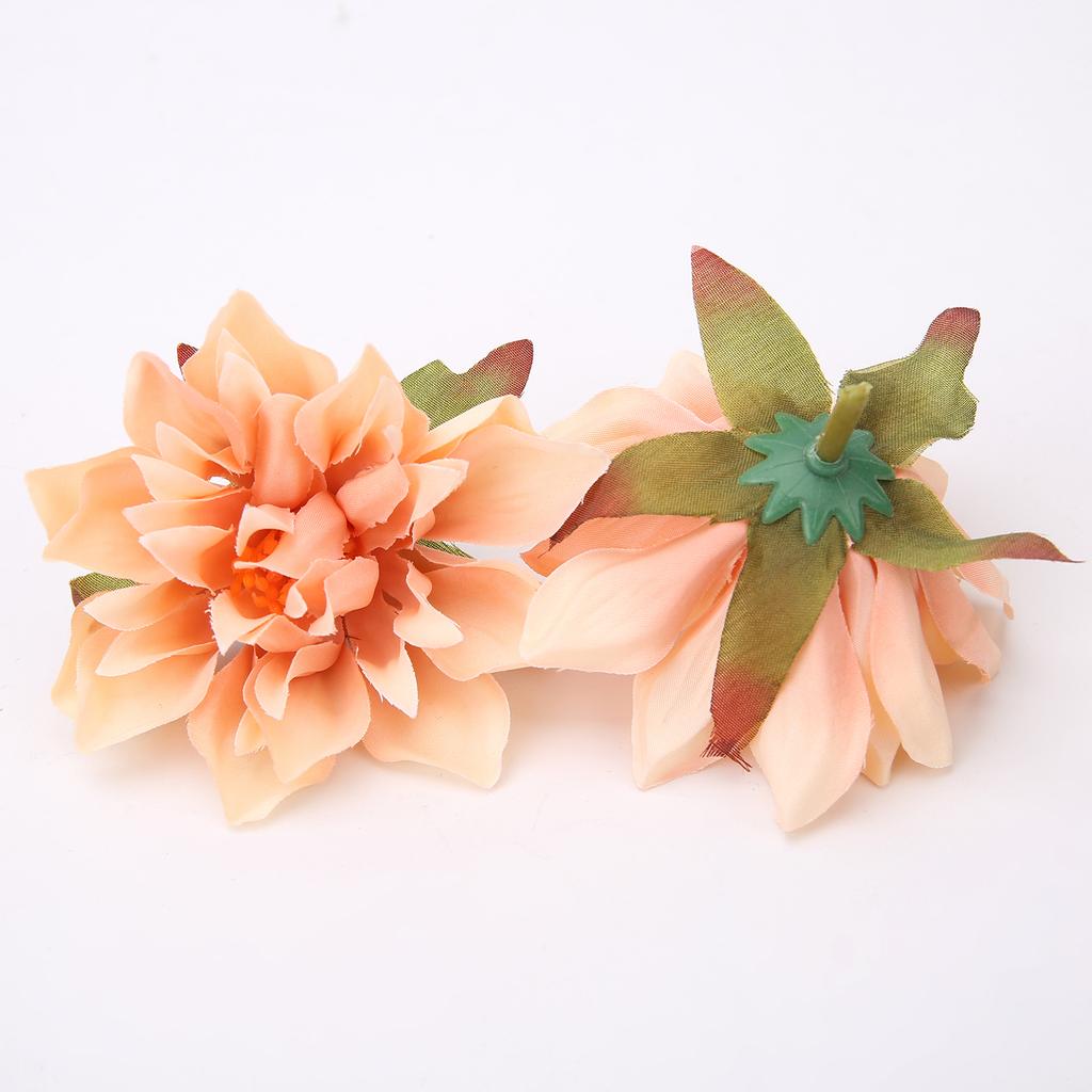 10PCs Silk Artificial Flowers 7Cm Dahlia Flower Heads Home Wedding Decoration Wall Hanging Garden DIY Accessories Wreath Jewelry