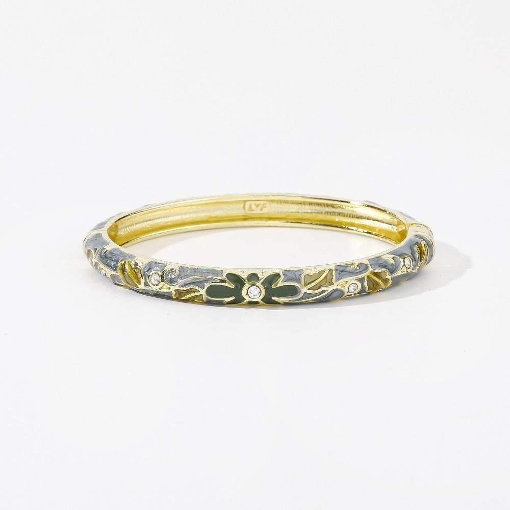 

Traditional Vintage Cloisonne Bangle Enamel Women s Hand Bracelet Chinese Flower Bangle Ladies