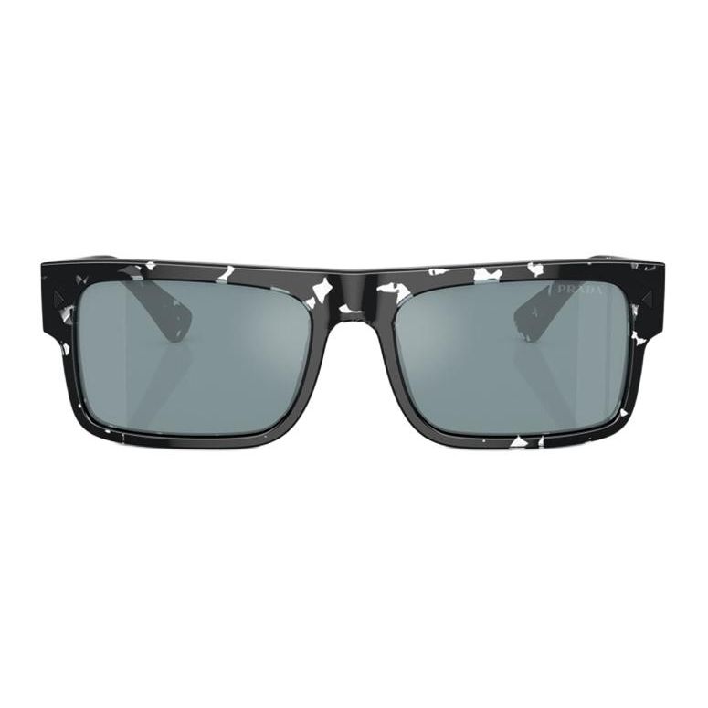 Prada Square Sunglasses With Lettered Temples Men sunglasses Black PRA10S15O01A