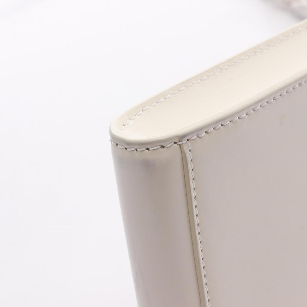 Used JIL SANDER TANGLE Shoulder Bag Leather White Used Women