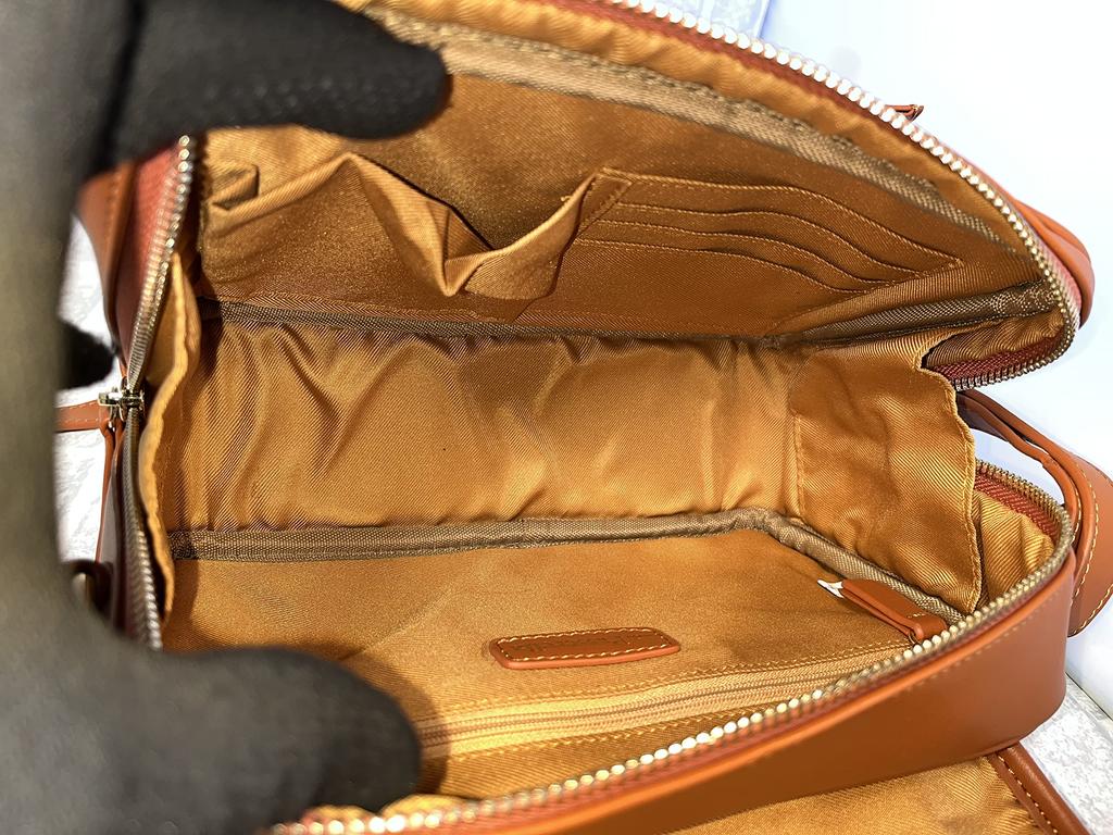 Italian Leather Crocodile Embossed Shoulder Bag with Flap LPR15 (Orange Brown) Travel Shoulder Bag