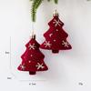 2Pcs Red Velvet Christmas Tree Ornaments Candy Cane Bell Icicle Hanging Pendants 2026 New Year Christmas Party Home Decoration