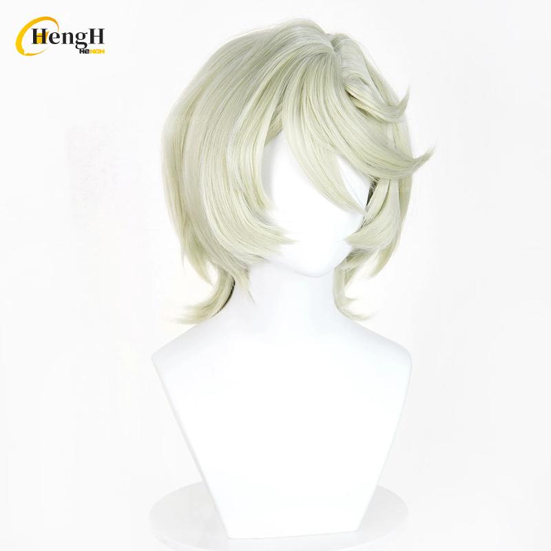 Anime TRHO Paine Short 35cm Light Green Cosplay Anime Wig Heat Resistant Synthetic Hair Halloween Party Wigs + Wig Cap