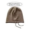 Fashion Women Knitted Baggy Beanie Hat Winter Warm Slouchy Knit Woolen Skullies Cap Outdoor Windproof Drawstring Pullover Hat