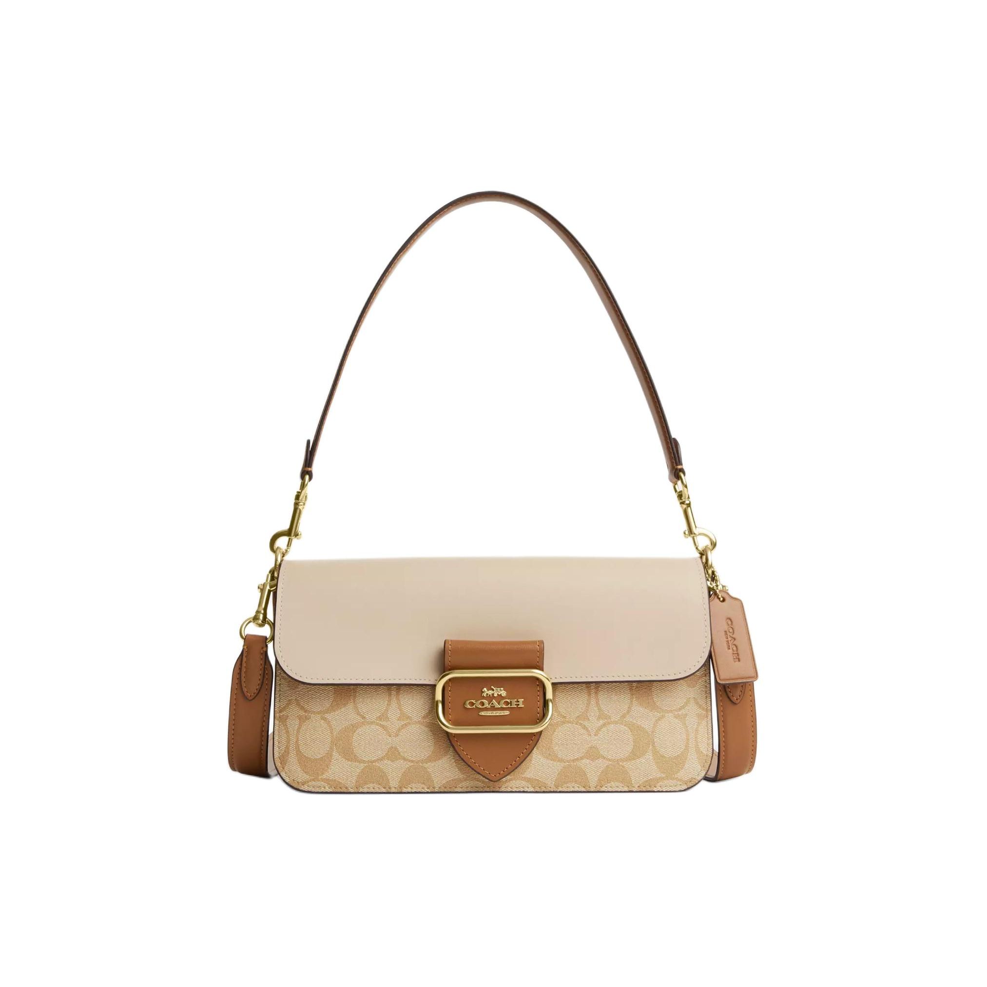 

Coach Morgan 27 Color Block Signature Coated Canvas And Calfskin Tote Shoulder Bag Large Women handbags Light-Khaki CR332-IMWQ4 Basic Set (Bag+Dust Bag)