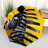 1PC Zebra Abstract Automatic Folding Umbrella Portable Collapsible 8-Rib Umbrella for All Seasons, Casual Outdoor Accessory, A48