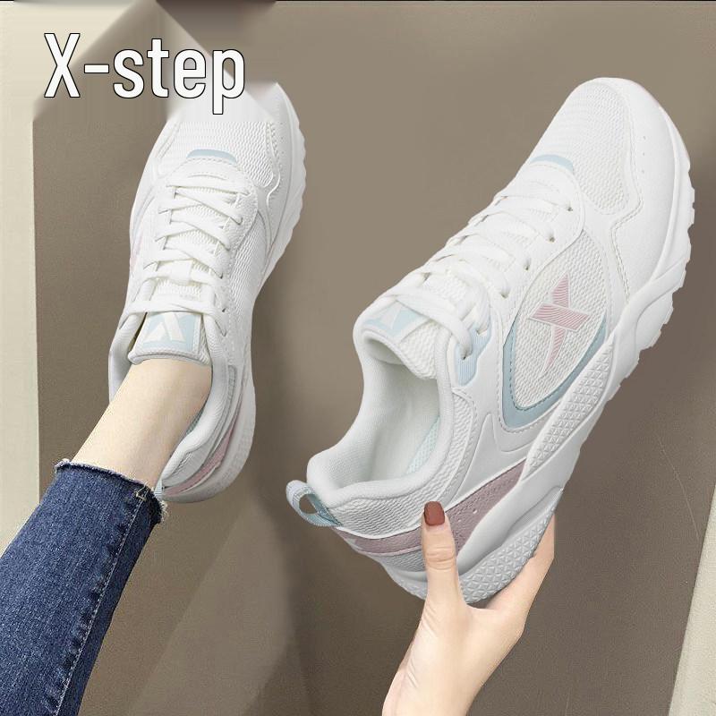 Xtep Women s Breathable Mesh Sports Shoes - White, Summer Style 39