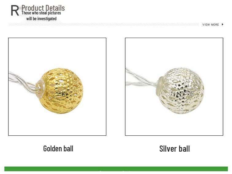 Solar-Powered Moroccan LED String Lights - USB Rechargeable, Ideal for Weddings & Holidays