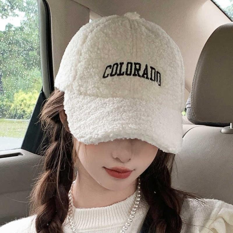 Winter Warm Thickened Sports Hat Women S Furry Warm Cute Plush Rabbit Ear Baseball Cap Outdoor Casual Hat