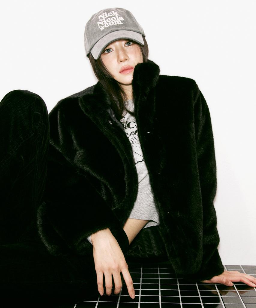 Nigaennikol Nn Dotcom Signature Ball Cap_Denim Charcoal Cream