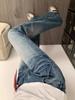 2024 Retro Low-Waist Flare Jeans: Slimming, Loose, Wide-Leg Women's Pants for Autumn/Winter