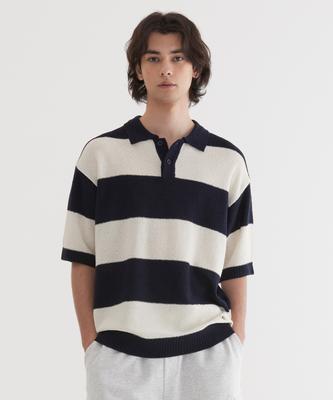 Rugby Half Knit Dark Navy