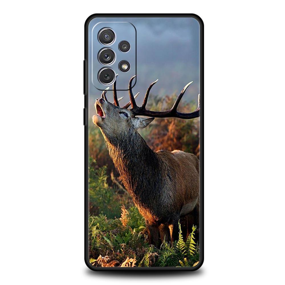 

Phone Case for Samsung Galaxy A13 A15 A17 A07 A21S A22 A23 A25 A31 A73 A32 A52 A52S A41 5G Soft TPU Shell Deer Hunting Camo Bags Samsung A73 5G