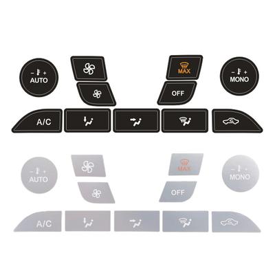 Für Ford Focus Knopf Aufkleber für Ford Focus 2 MK2 Zubehör Silber Vinyl Klima Reparatur Aufkleber für MK1 MK III Luft Klimaanlage Armaturenbrett
