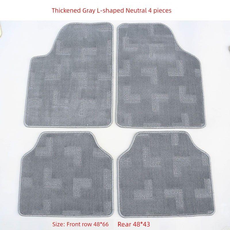 Car Foot Mat Neutral Suede Car Anti-Dirty Pad Easy to Clean Waterproof Non Slip TPE Fully Surrounded Upper Layer Carpet Mat