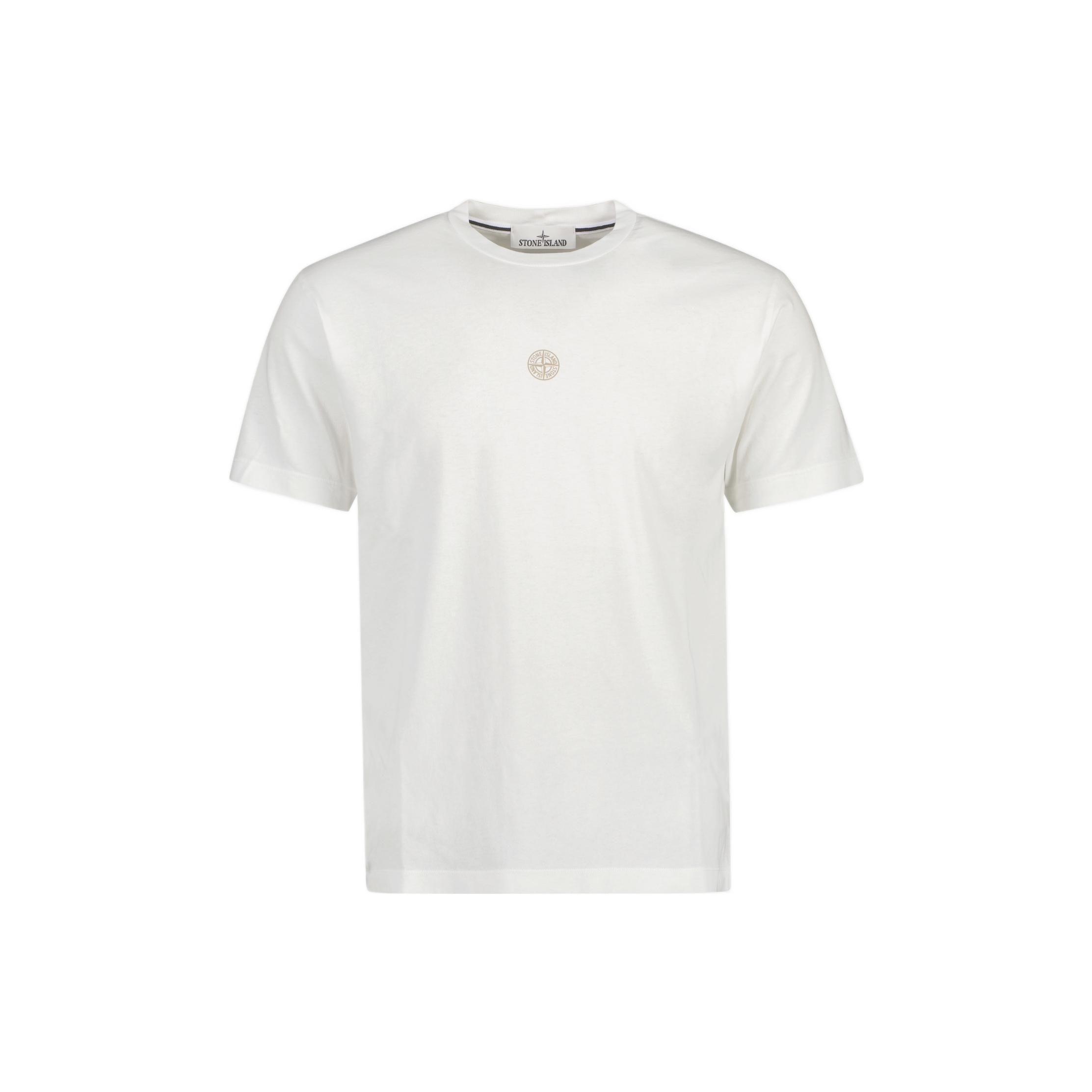 Stone Island Ss23 Back Letter Print Crew Neck Short Sleeve Regular T-Shirt Men Tops White 78152NS87-V0001 XXXL
