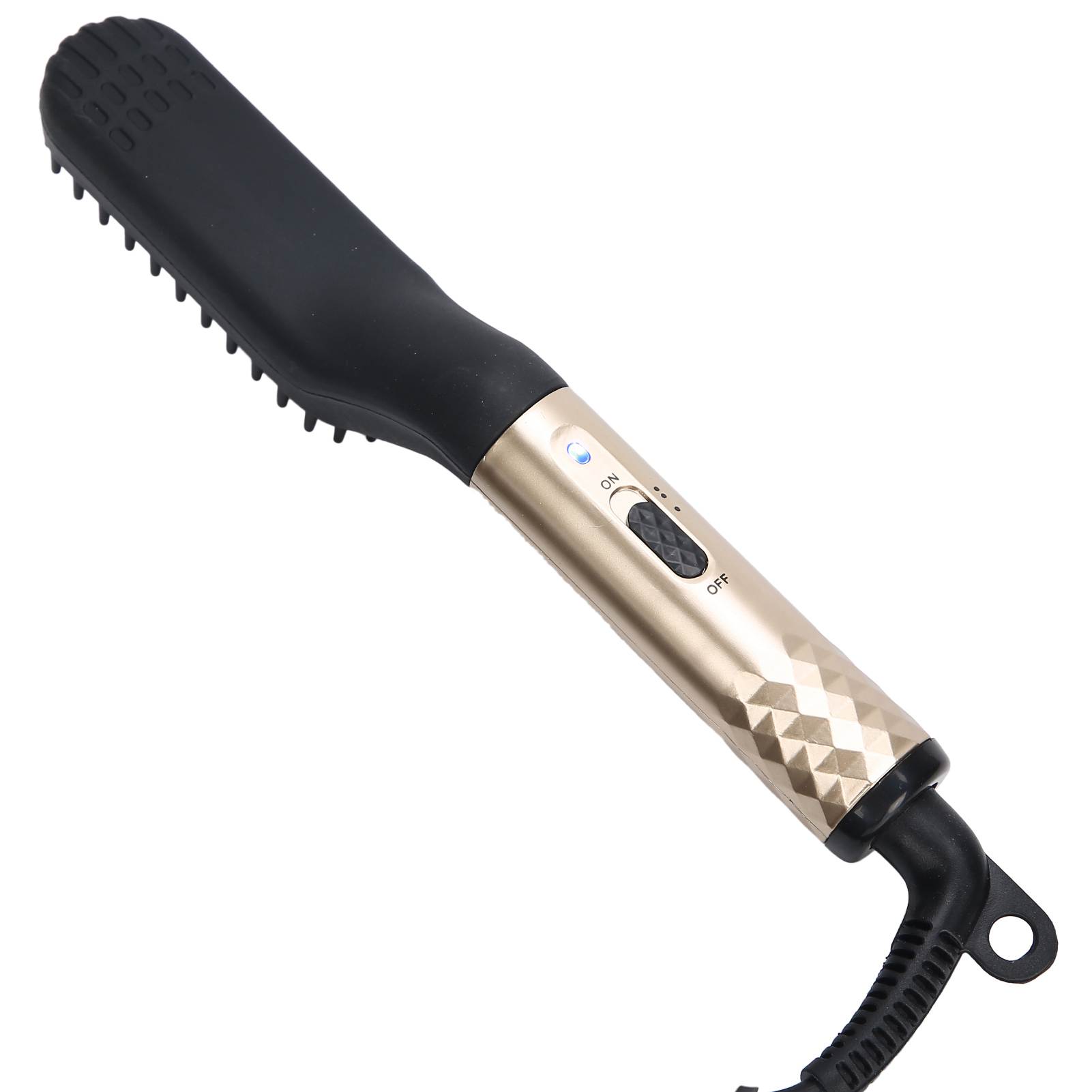 

Выпрямитель для бороды Электрическая расческа для выпрямления волос с подогревом Портативная мужская щетка для бороды 110–240 В Вилка для Великобритании UK Plug