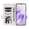 For Oukitel C37 Case with Wrist Strap Litchi Texture PU Leather Wallet Phone Cover