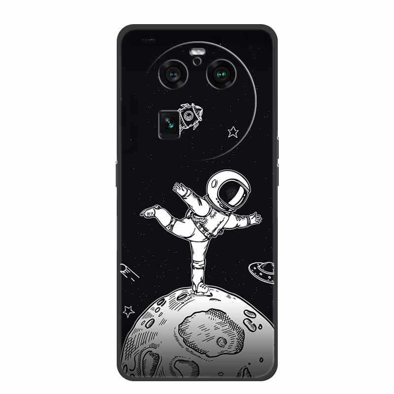 For Oppo Find X6 Pro Case Astronaut Soft Silicone Shockproof Phone Back Cover Cases for Oppo Find X6 Pro 5G Spaceman Lion Shell