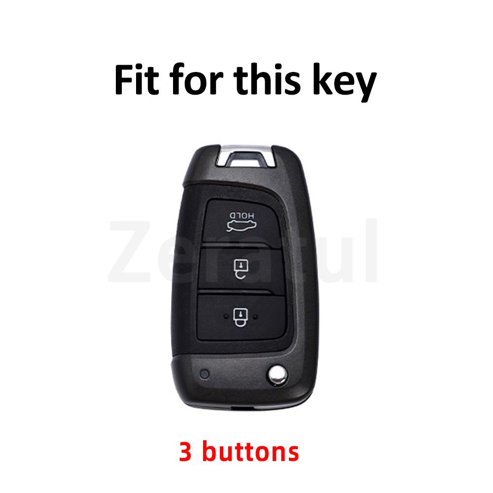 Leather Tpu Auto Car Key Case For Hyundai Elantra Solaris Tucson I30 I35 I40 Kona Genesis Santa Fe Azera Cover Holder Shell Fob