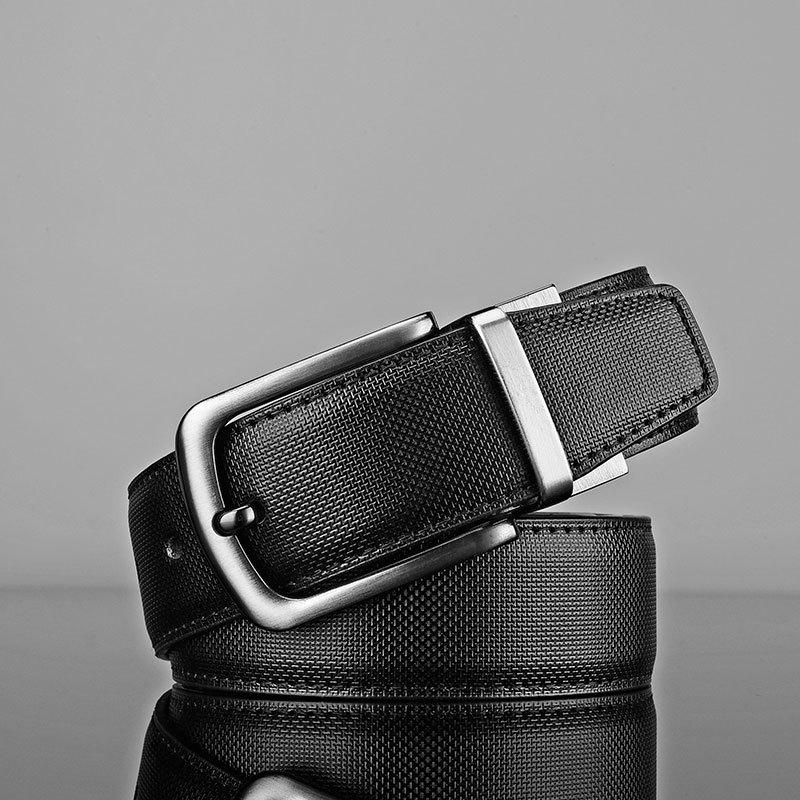 

Мужской кожаный ремень деловой ремень с пряжкой мужской ремень для джинсов повседневный средний зеленый 120cm чёрный