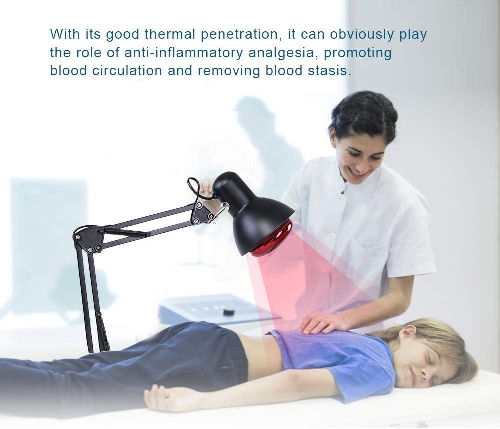 Infrarot-Wärmebehandlung Infrarot-Lampenhalter mit Arm Infrarotlampe mit roter Birne für Physiotherapie Infrarot-Schmerzlinderung