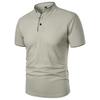 Summer Men's Short Sleeve T Shirts Solid Color Stand Collar Smart Casual Tshirts Men Slim Fit Lightweight Pull On Tees Tops Man