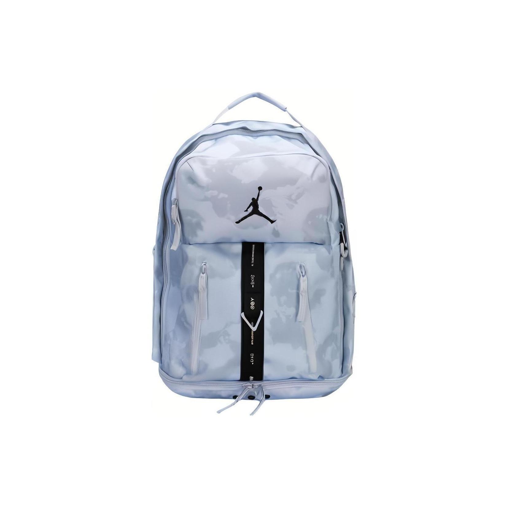 Jordan Sports Casual Zipper Closure Polyester Backpack Medium Unisex Backpack Light-Blue JD2323006GS001 Light Blue