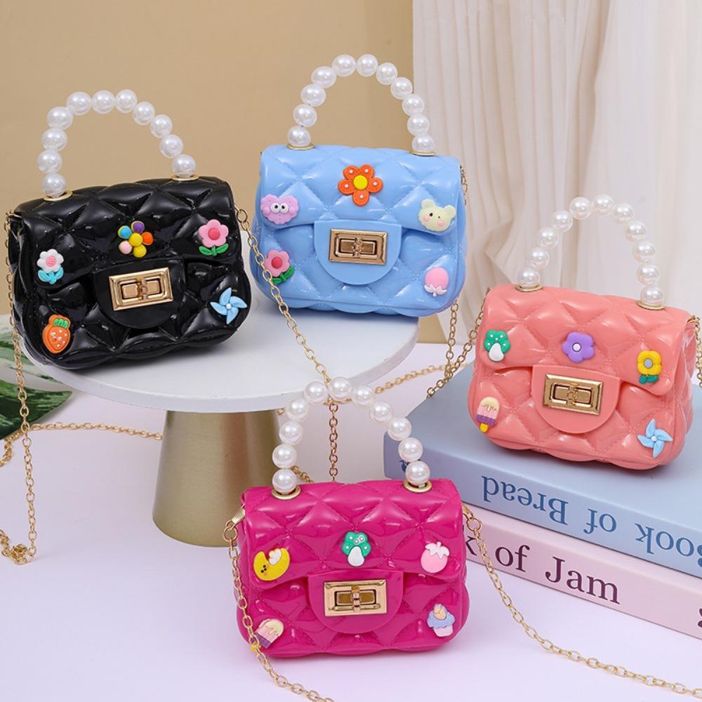 Ručne vyrobená záplata DIY mini taška reťazka crossbody taška princezná taška detská peňaženka na drobné gélová taška