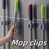 1PC Household bathroom non perforated mop holder, broom holder, and card holder