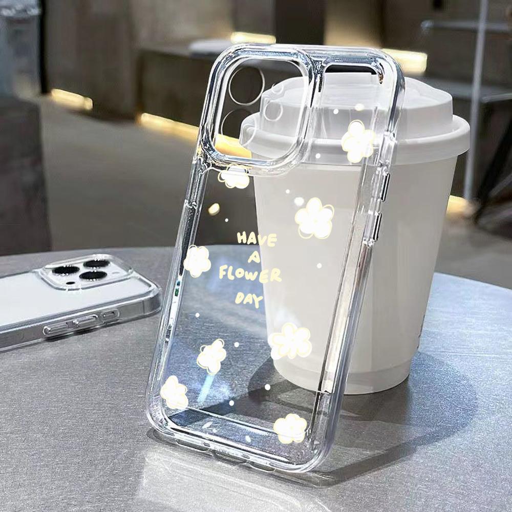 Flower Phone Case For Samsung S25 Ultra Funda Galaxy S24 S23 FE S22 S21 S20 FE S10 Plus Silicone Transparent Covers Carcasa