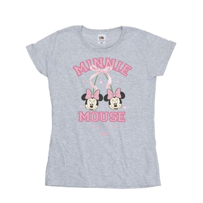 Disney Womens/Ladies Minnie Mouse Cherry T-Shirt