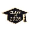 Elegante Spilla da Bavero Cappello di Laurea Commemorativo 2026 con Smalto Liscio Lega Spilla di Sicurezza per Risvolto