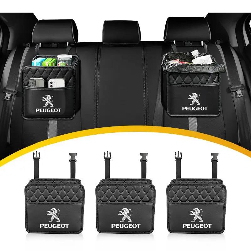 Pro Peugeot Kožený Organizér do Auta Stylizace Auta Úložný Box do Interiéru Auta Samolepka Příslušenství Pro Peugeot 308 307 206 208 207 3008 508