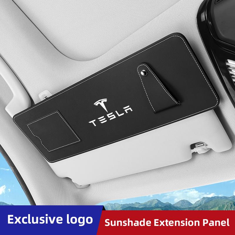 Keychain Car Sun Visor Extender Anti-glare UV Retractable Sun Shield Multifunctional Accessorie For Tesla Model 3 YSX Cybertruck