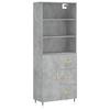 VidaXL Highboard Concrete Grey 69.5x34x180 Cm Engineered Wood 3189425
