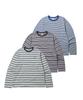 DISCUS ATHLETIC [3Colors] Striped Long Sleeve T-Shirt
