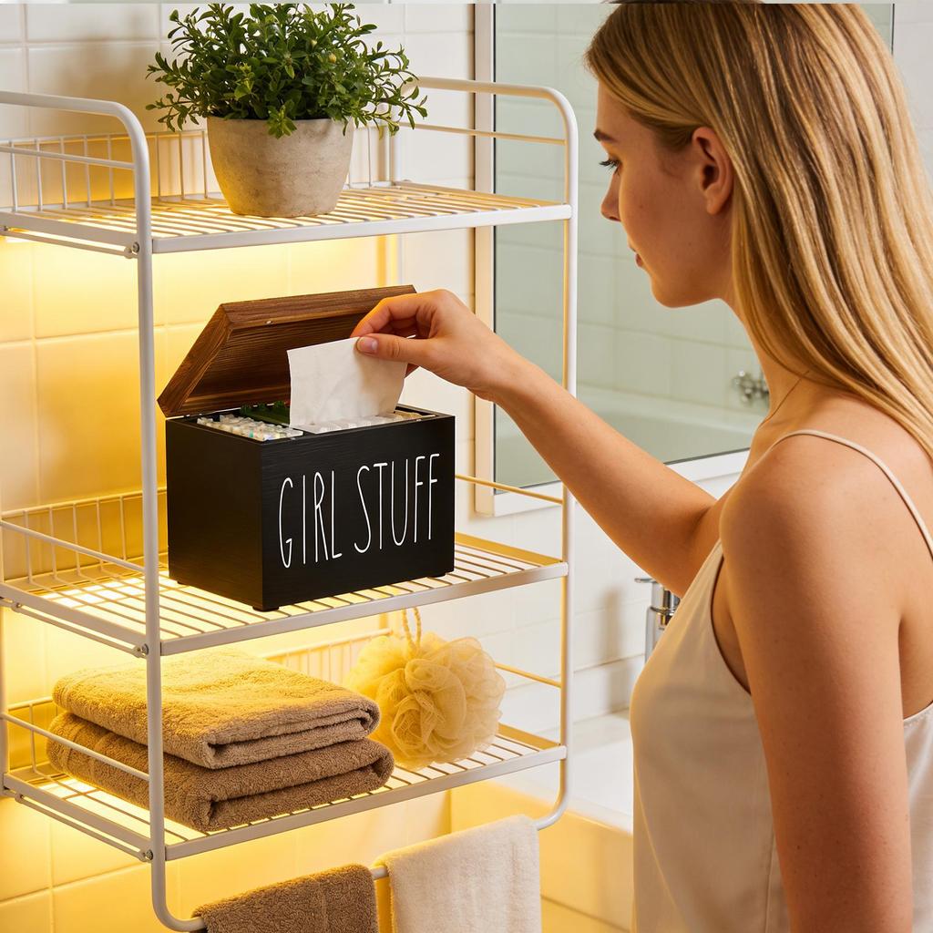 Tamponhalter Mädchenkram Etui Organizer Bindenhalter Für Badezimmer Dusche Zuhause Wohnzimmer Wohnung Schminktisch Arbeitsplatte