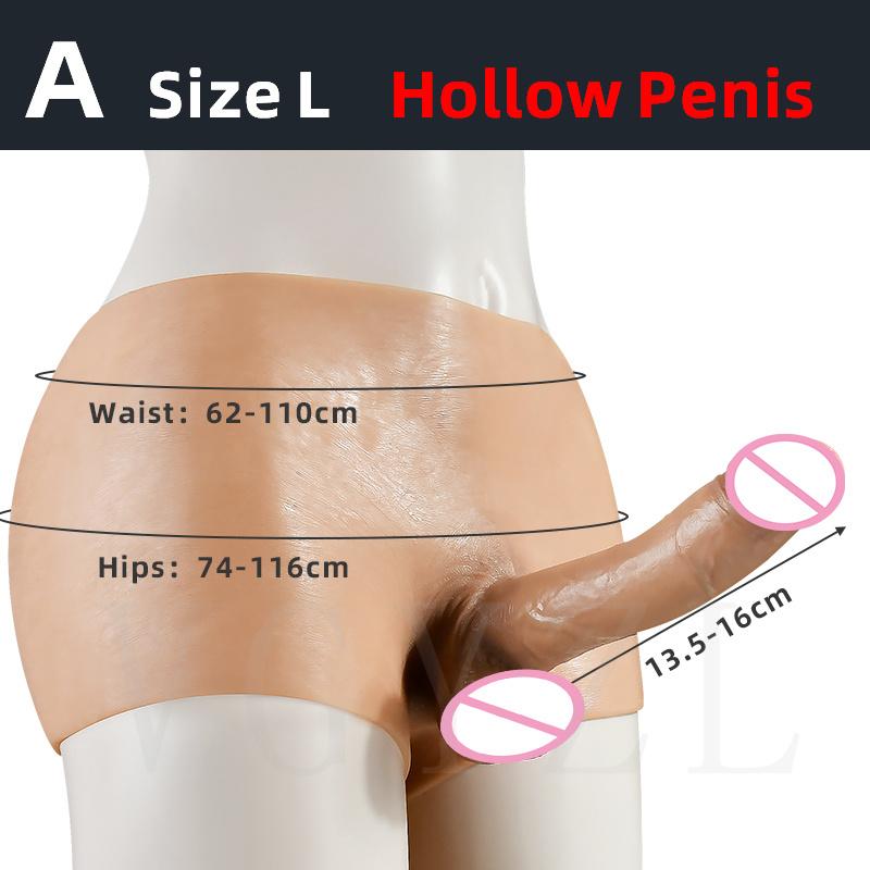 Hollow/Solid Silicone Realistic Dildo Black Pants For Men Super Soft Masturbator Strapon Penis Pants Sex Toys For Men Lesbian