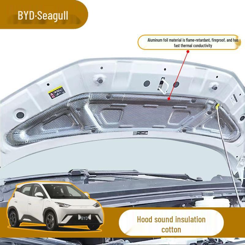 BYD Seagull Hood Sound & Heat Insulation, Noise Reduction & Vibration Damping Interior Modification