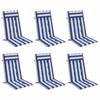 VidaXL High Back Chair Cushions Set of 6 Stripes Blue/White, Cushion, Chair Cushion, Seat Cushion 361921