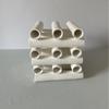 Ceramic Handicraft Hollow Pipe Stack Geometric Pipework Abstract White Ornaments Decorative Figurines Home Decoration