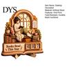 Decorative Wooden Stand for Bookshelf Book Read This Year Tracker, 3D Layered Window Reading Tracker Girl Count with Replaceable Number, Lover Desktop