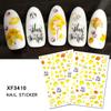 12 Sheet/set 3D Nail Stickers Autumn Winter Maple Leaf Transfer Sliders Paper Nail Decals for Manicures Wraps Tip