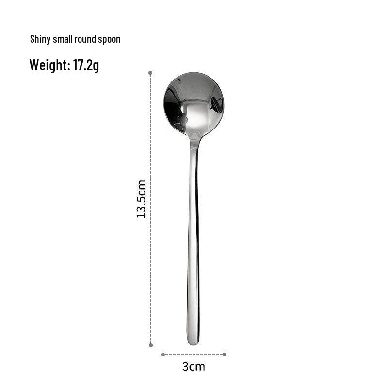 ZISIZ Edelstahl Kleiner Runder Löffel
