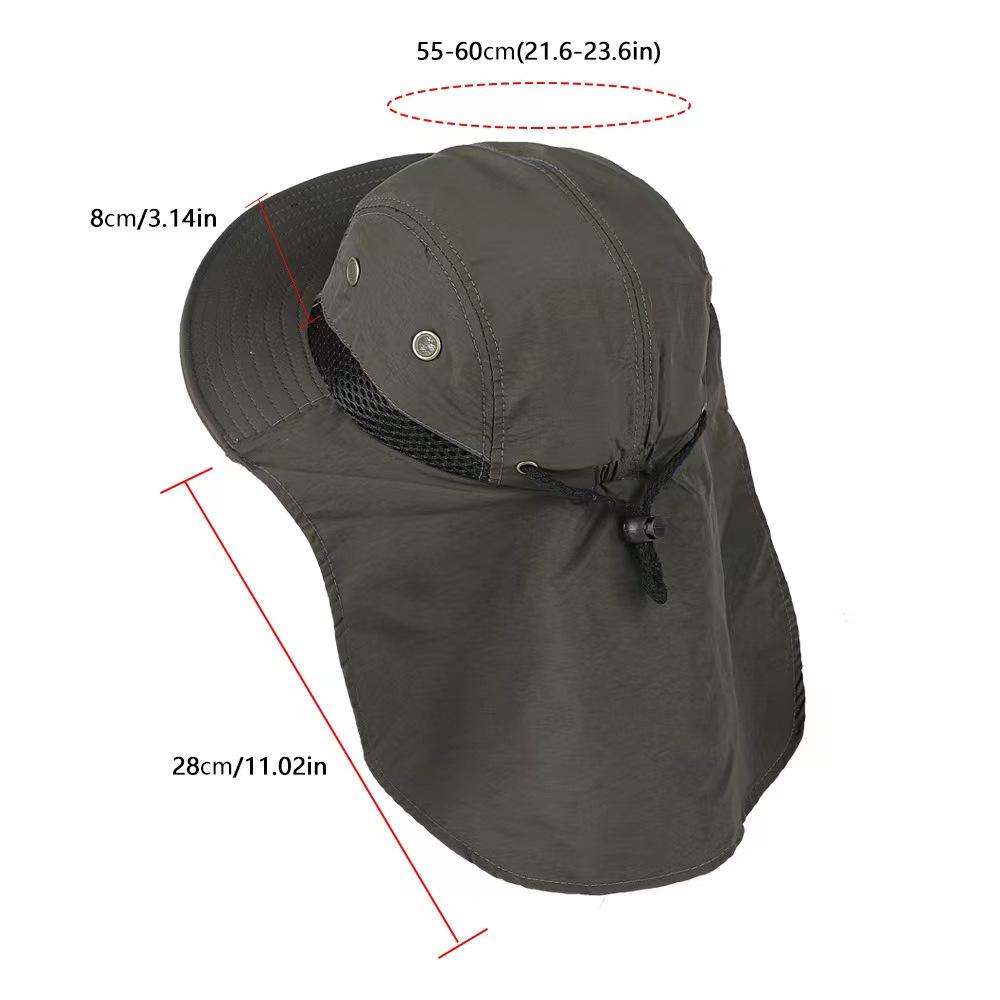 2025 Unisex Sun Hat Outdoor UPF50+ Moisture Wicking Fast Dry Mesh Wide Brim Custom Logo Blank Bucket Hat for Fishing Casual Use