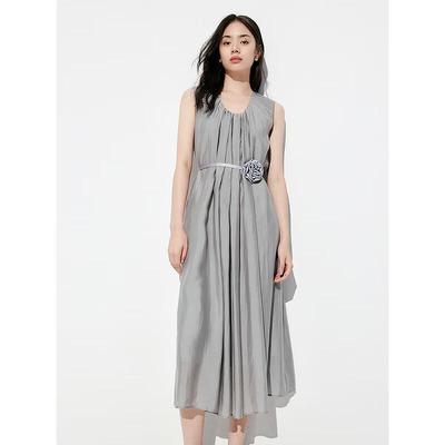 PEACEBIRD Women's Lyocell U-Neck Sleeveless Maxi Dress