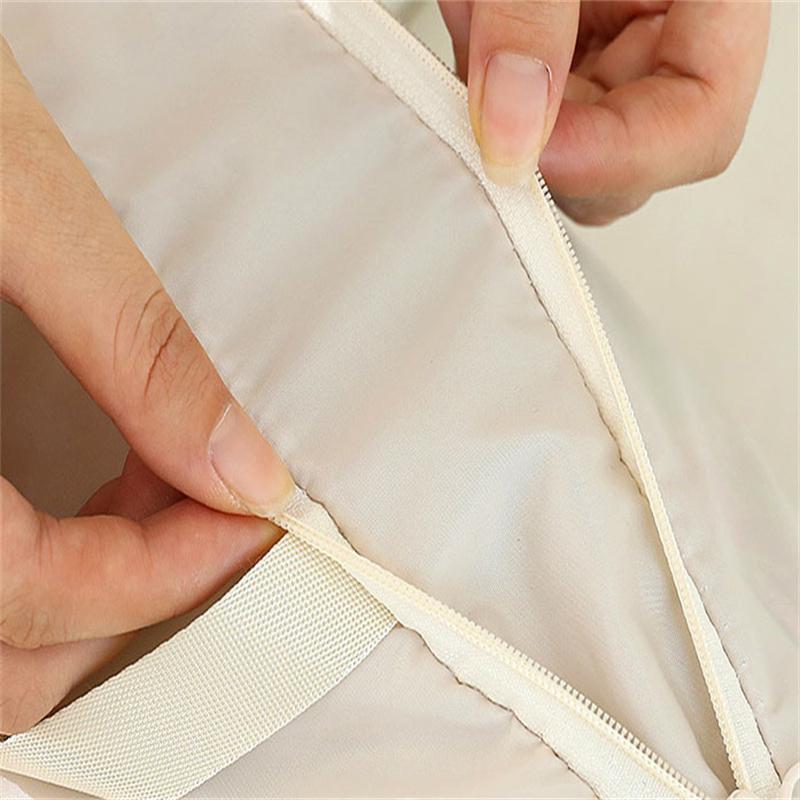 Poliesterowa Torba do Przechowywania Kurtki Puchowej Duża Pojemność Składana Torba do Przechowywania Kurtki Puffer z Uchwytem Kompresowana Podróżna Torba na Ubrania