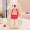 40cm Candy Color Long-eared Rabbit Plush Toy Dressed Small White Rabbit Can Be Hung on The Wall To Sleep To Soothe Birthday Gift