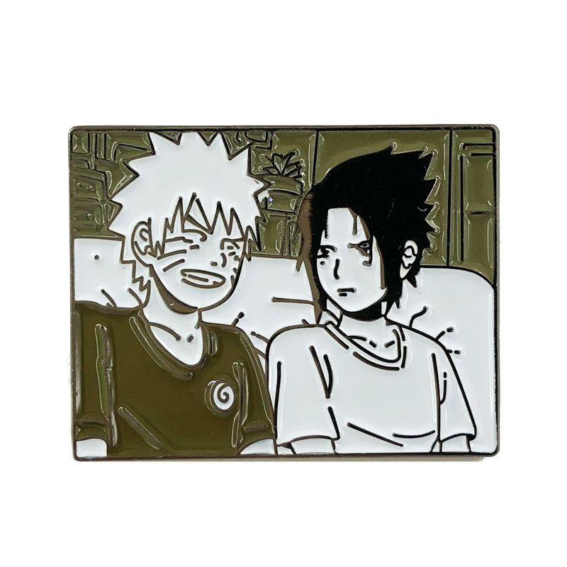 Naruto Uzumaki Naruto Uchiha Sasuke Brooch Anime Metal Badge Cartoon Backpack Ornament Good Friend Holiday Gift